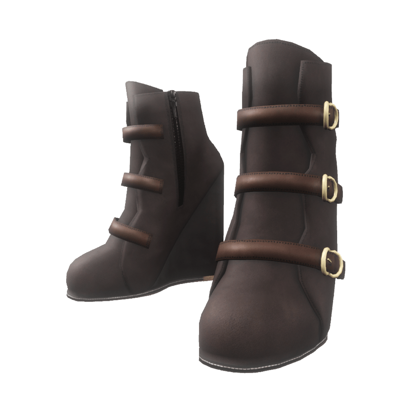 Wedge boots for "Alina Daisy" and "Nicci" avatar - chocolate