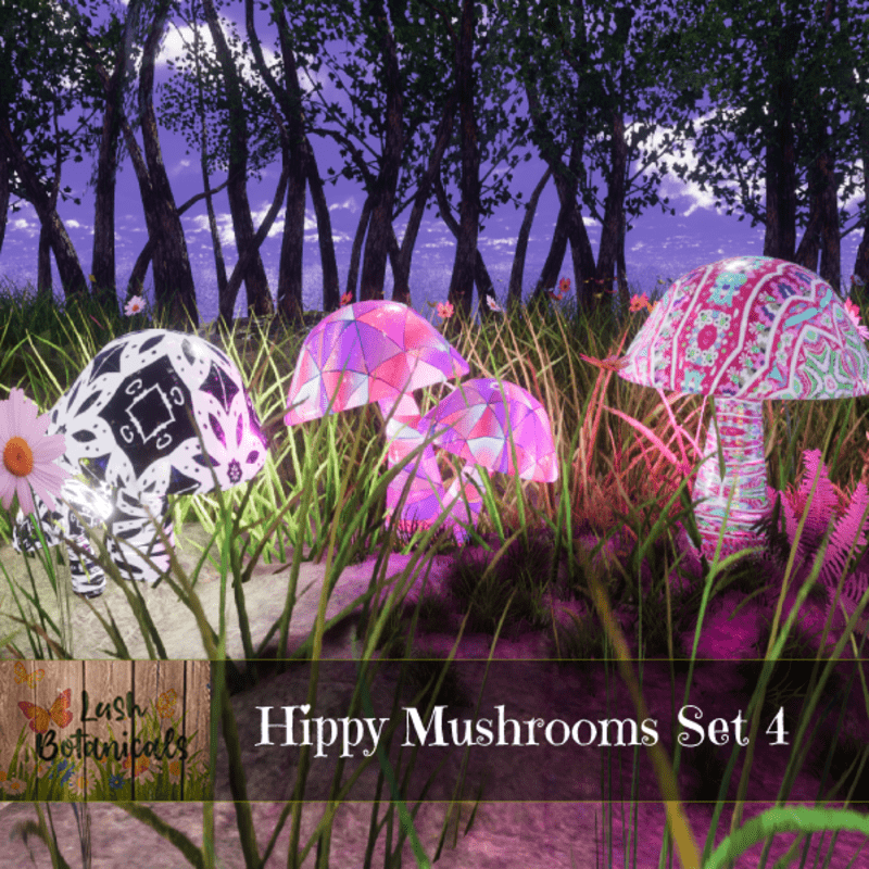 Hippy Mushroom Set 4