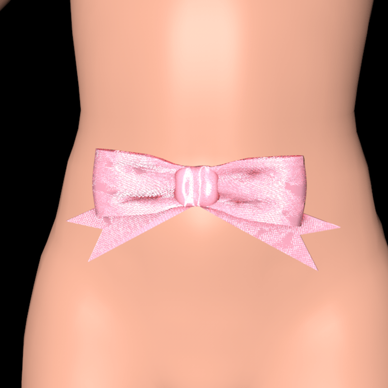 grosgrain waist bow-- pink