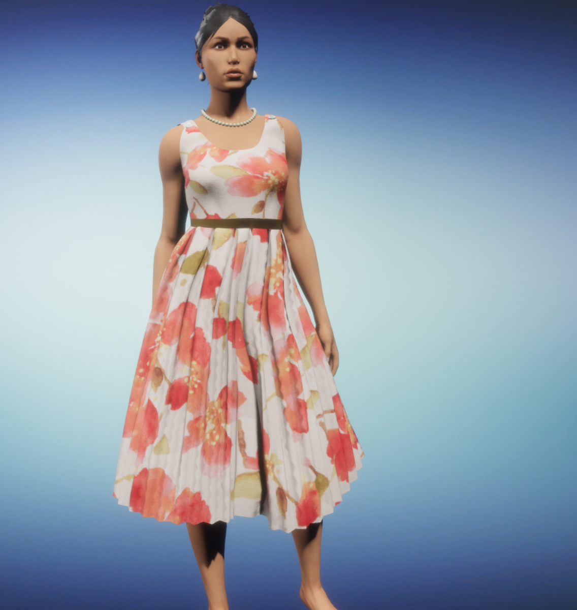 50's poppy print dress