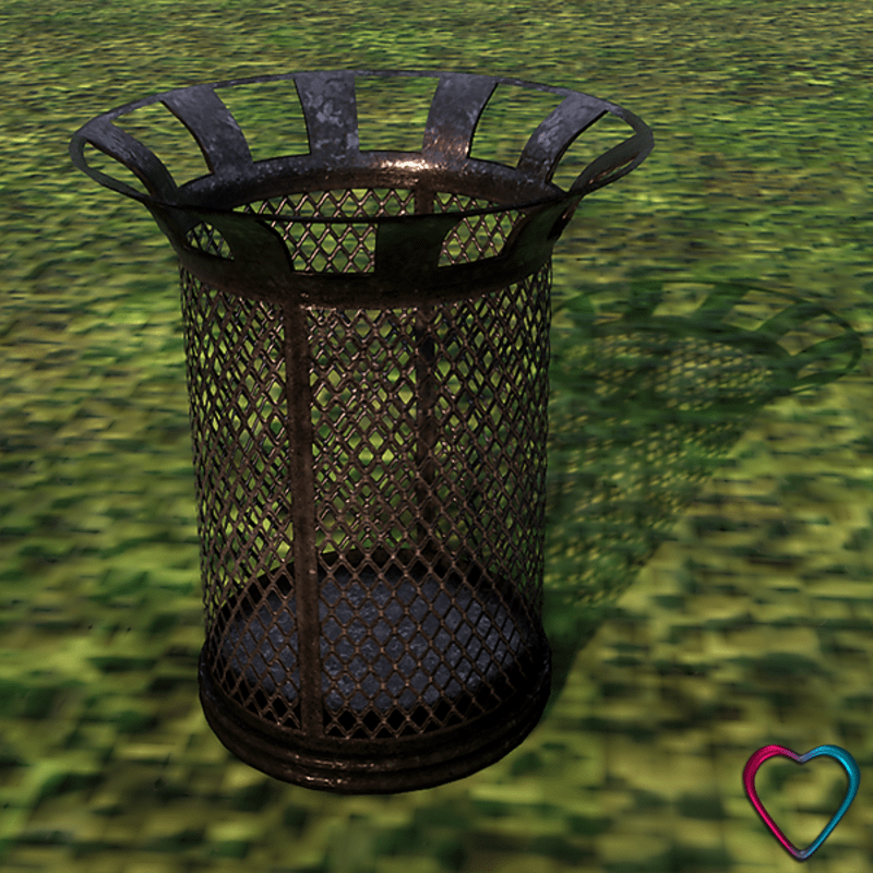 Rubbish Bin with Fishnet