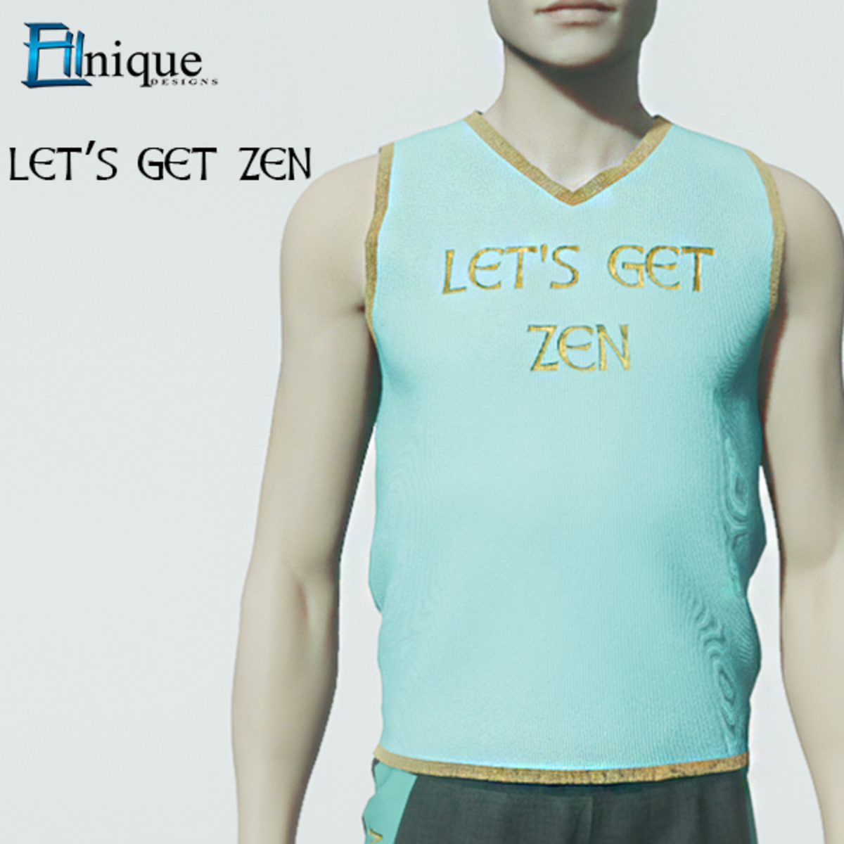 Men's Let's Get Zen Meditation Yoga Tshirt