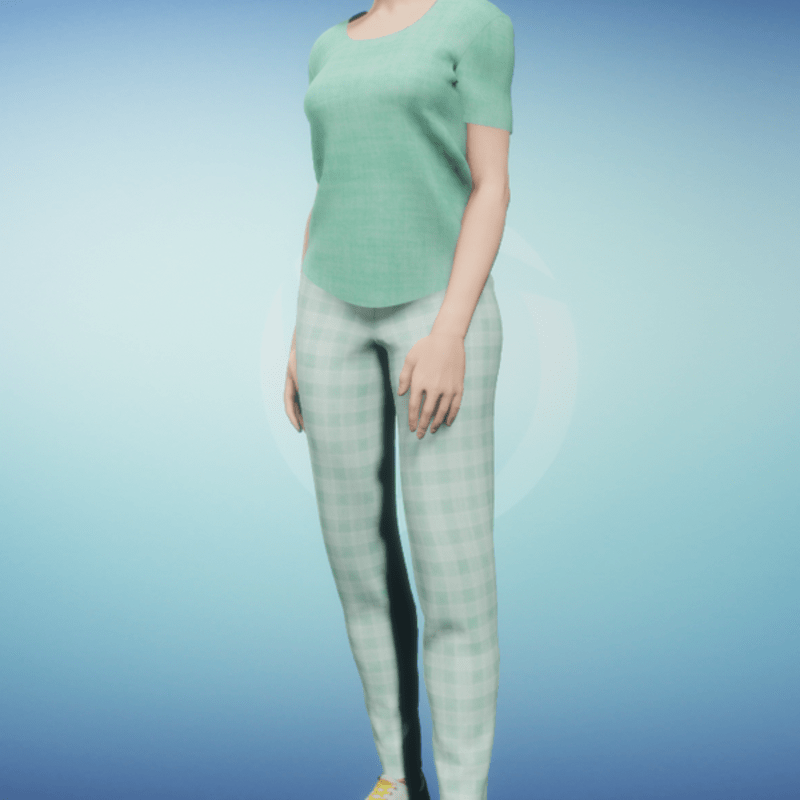 Gingham Green Pajamas