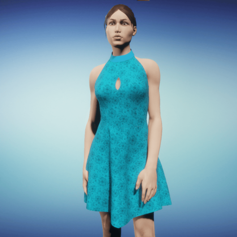 Women's Halter Neck Mini Dress