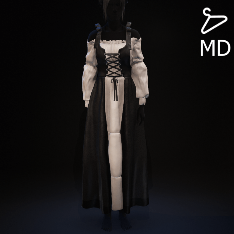 Black - Medieval Dress
