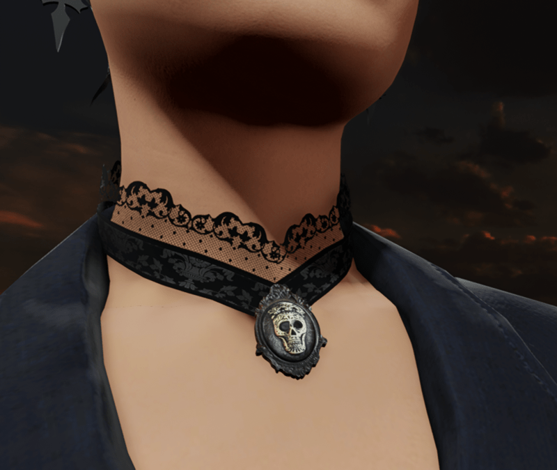 Goth Skull Choker