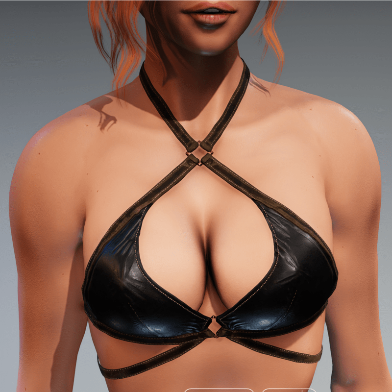 Carol Bikini Top for Kismet Body (3A or 3B) by Apocalypse Bunnies (worn leather)