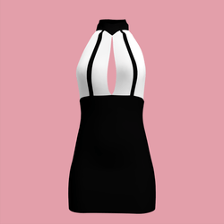 80's Bi-Colour Day-Glow Dress 05