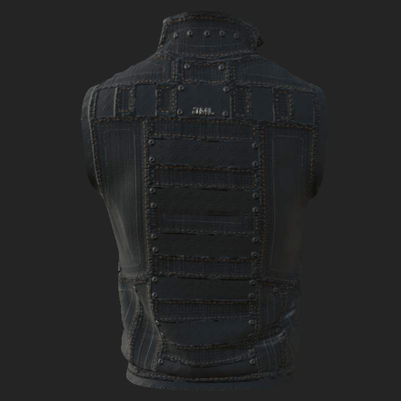 VEST_ DENIM_ ( JACKET_ ) BLACK
