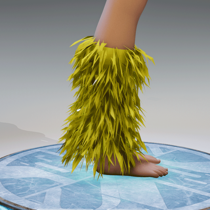 GoGo Dancer Furry Legwarmers YELLOW