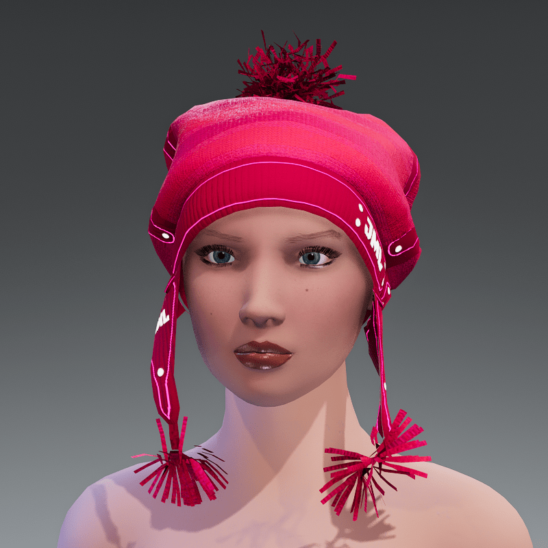WINTER_ HAT_ UNISEX_ FUCHSIA EMISSIVE