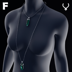 Emerald Double Pendant - F