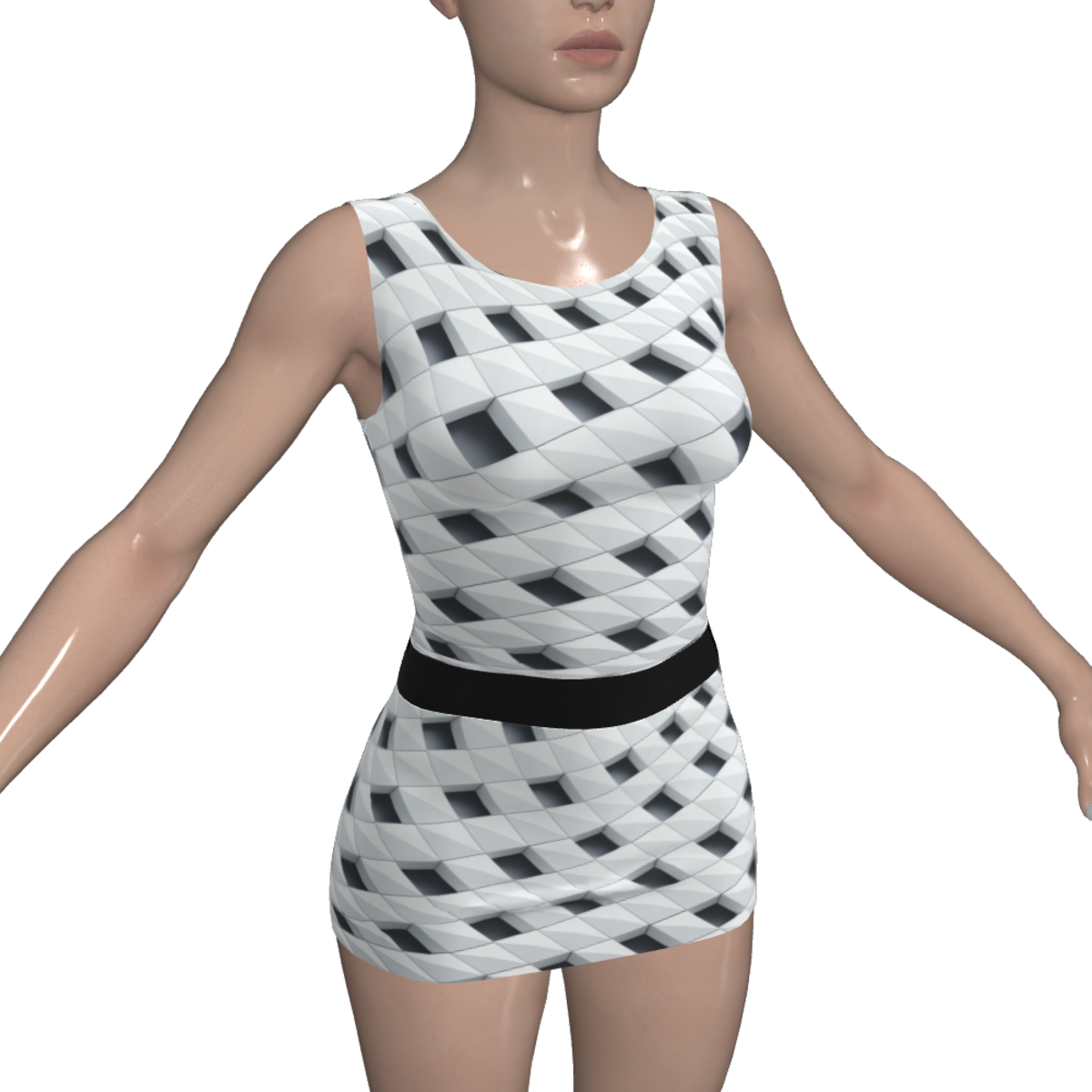 Dress - Geometric Blocks