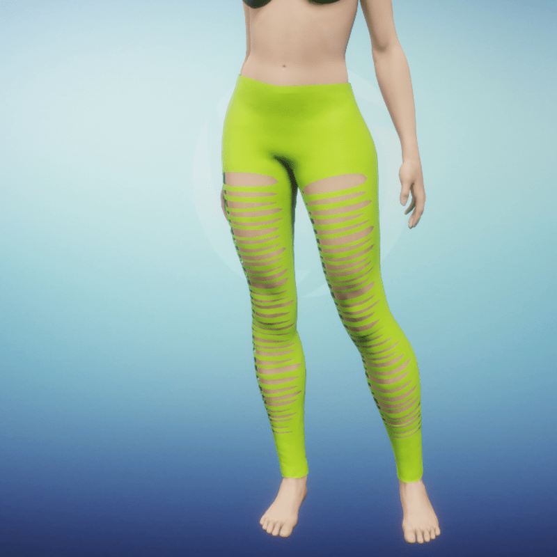 leggins with holes green