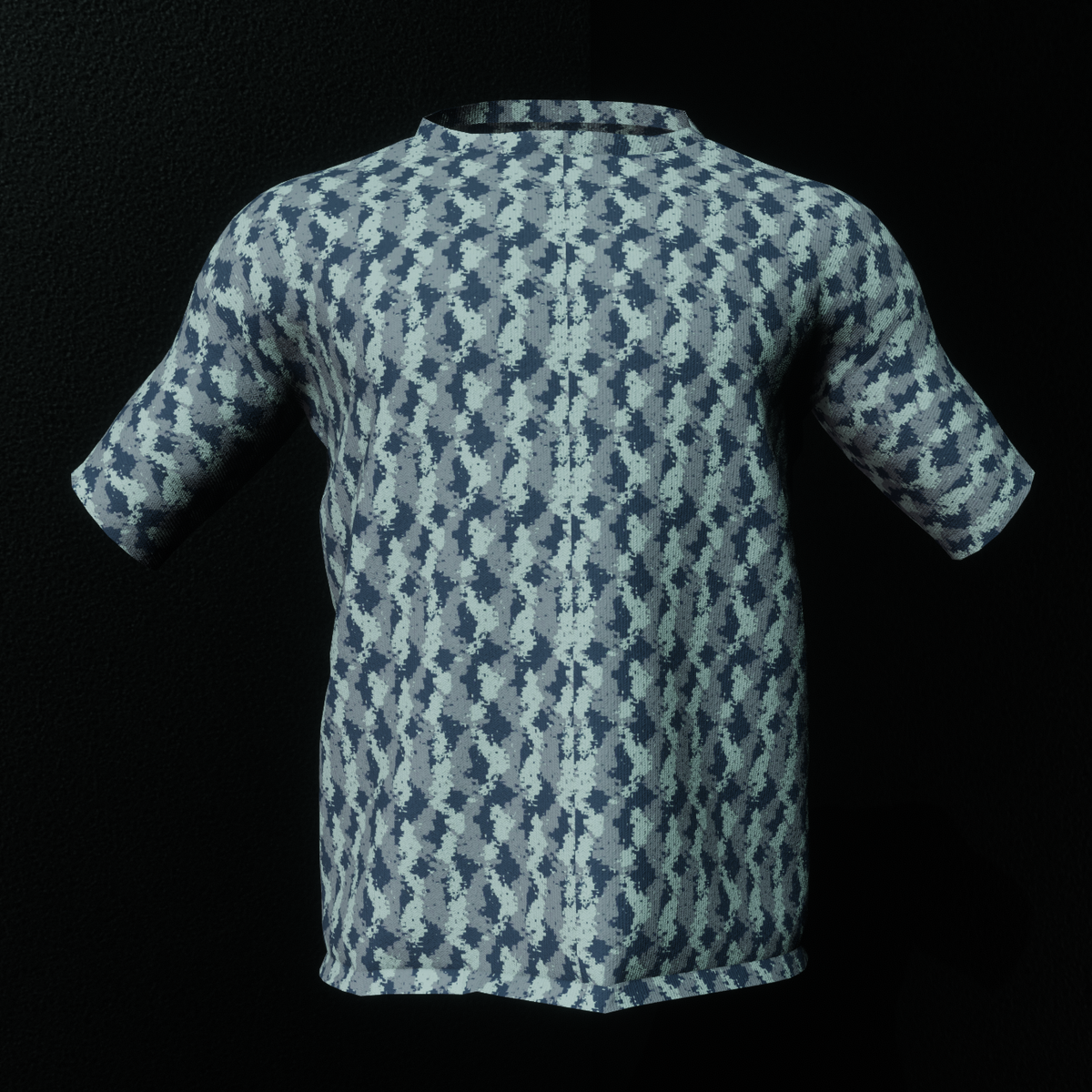 Blue Camo Male T-Shirt