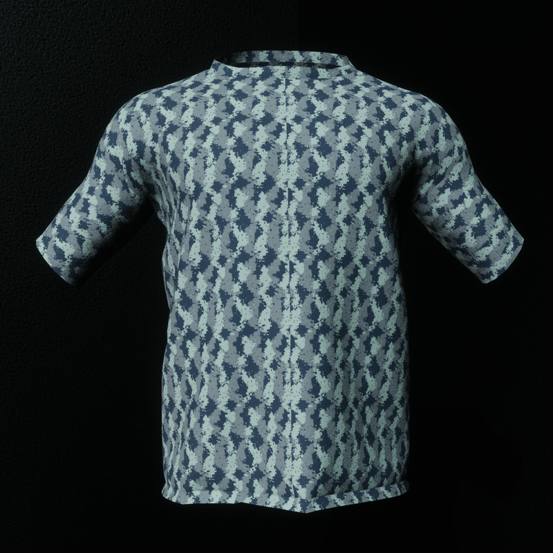Blue Camo Male T-Shirt