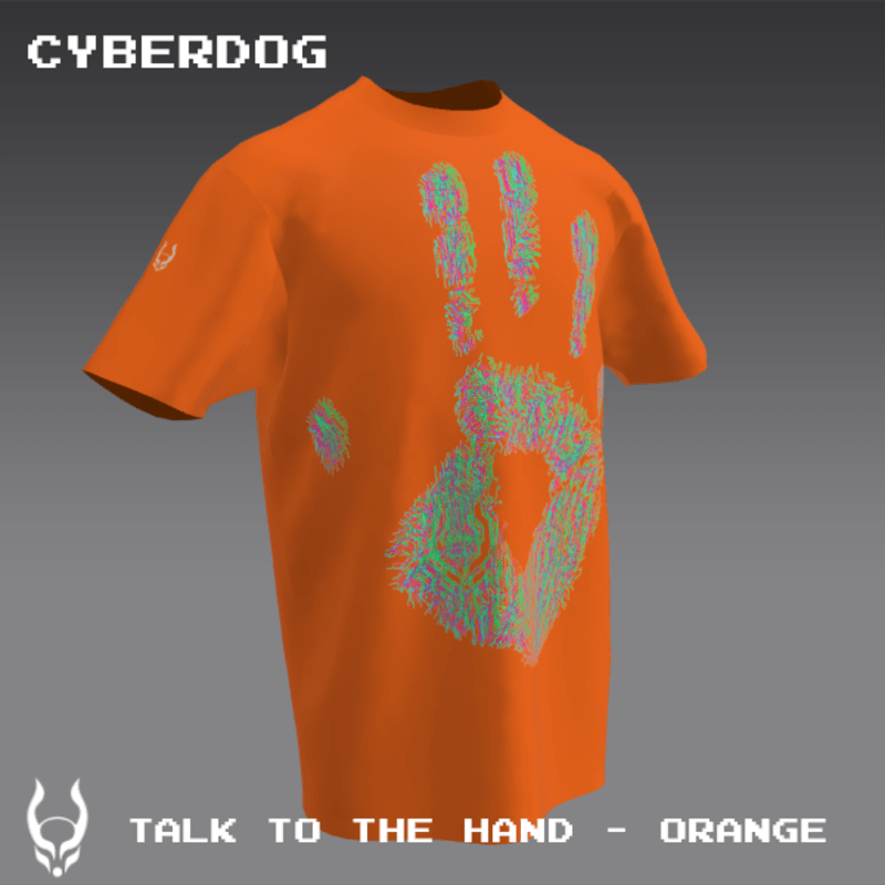 TALK TO THE HAND T-SHIRT ORANGE