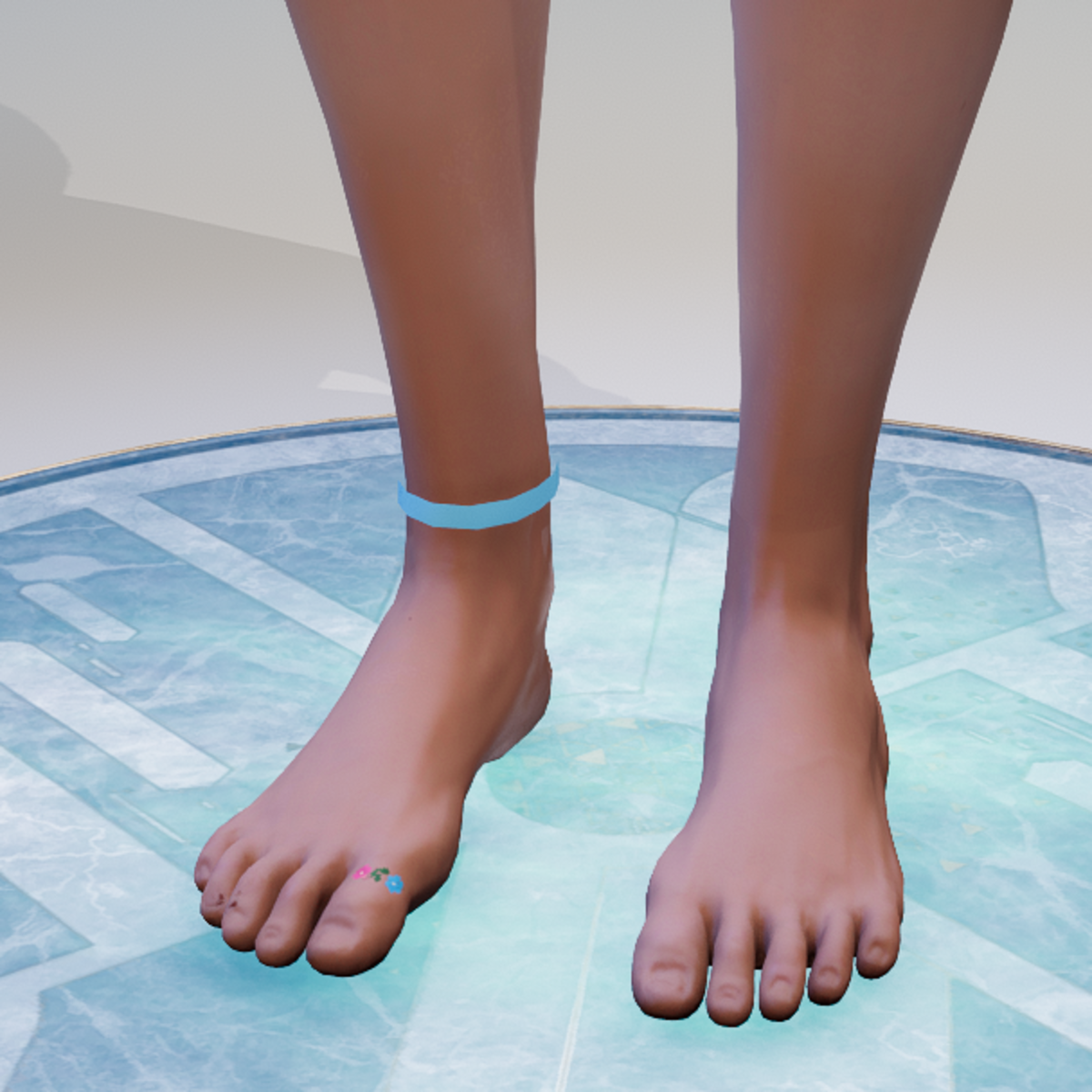 Emissive Light Blue Anklet