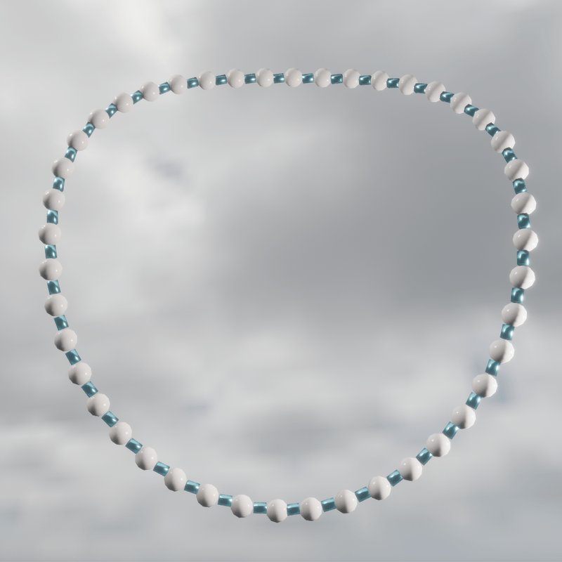 Pearls and blue beads necklace