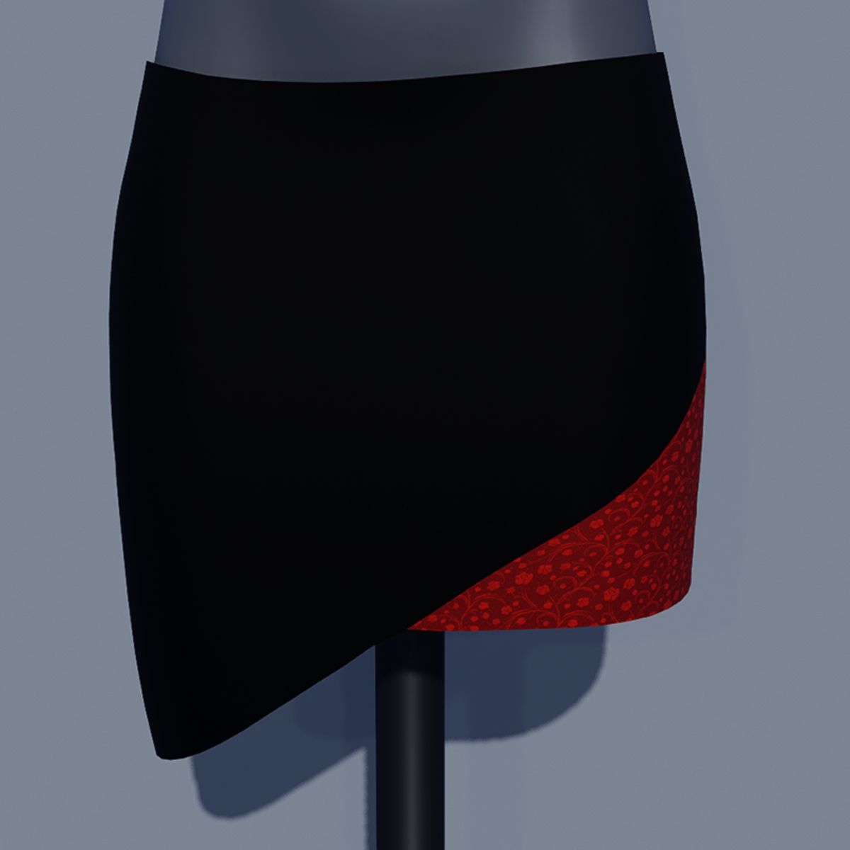 Wrap Over Skirt - Red and Black