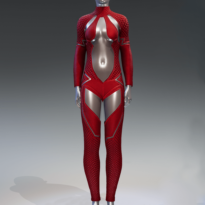 Baryt jumpsuit - red