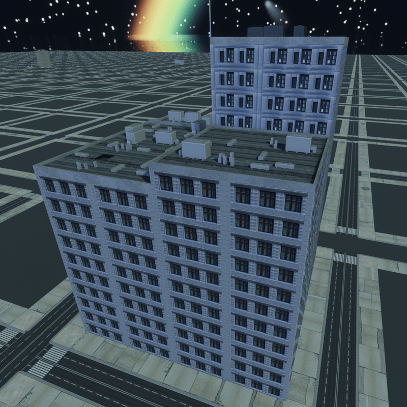 Ghosttown 90 square meter block of buildings