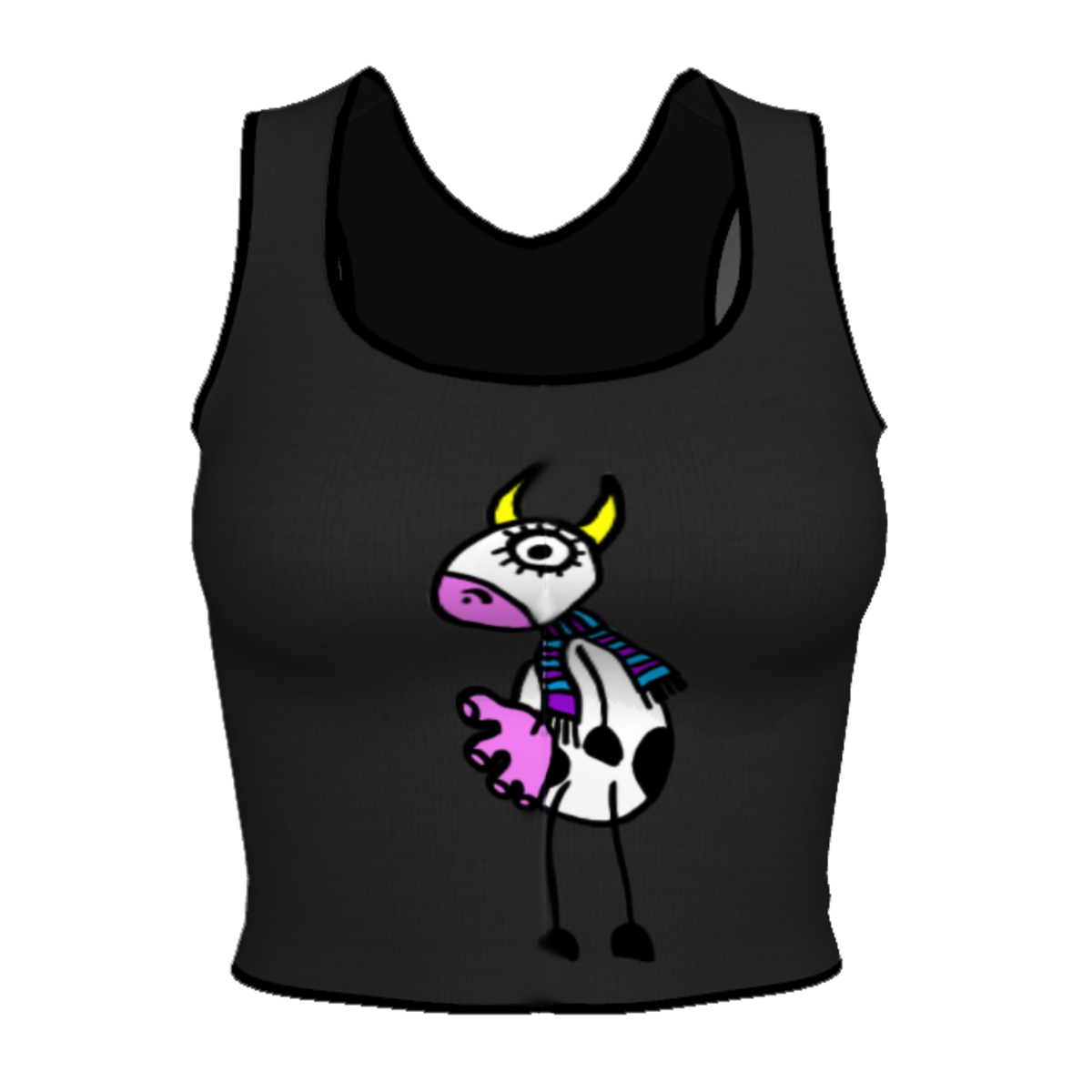 Woman Short T-shirt - Moo1 Dark Grey