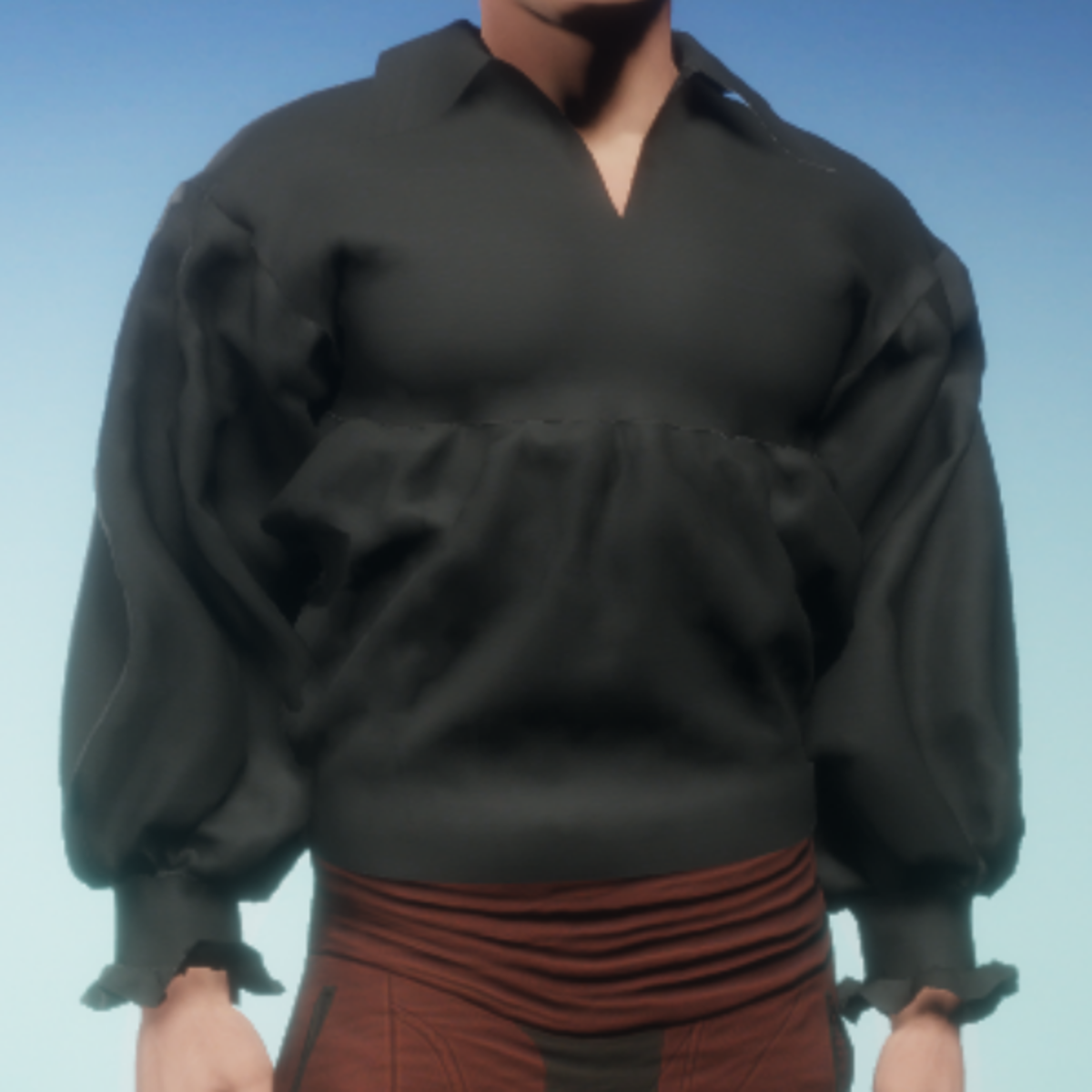 Poet Shirt in Charcoal Linen