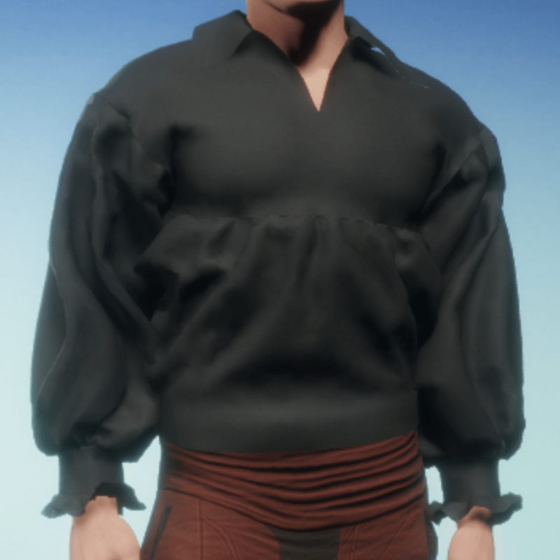 Poet Shirt in Charcoal Linen