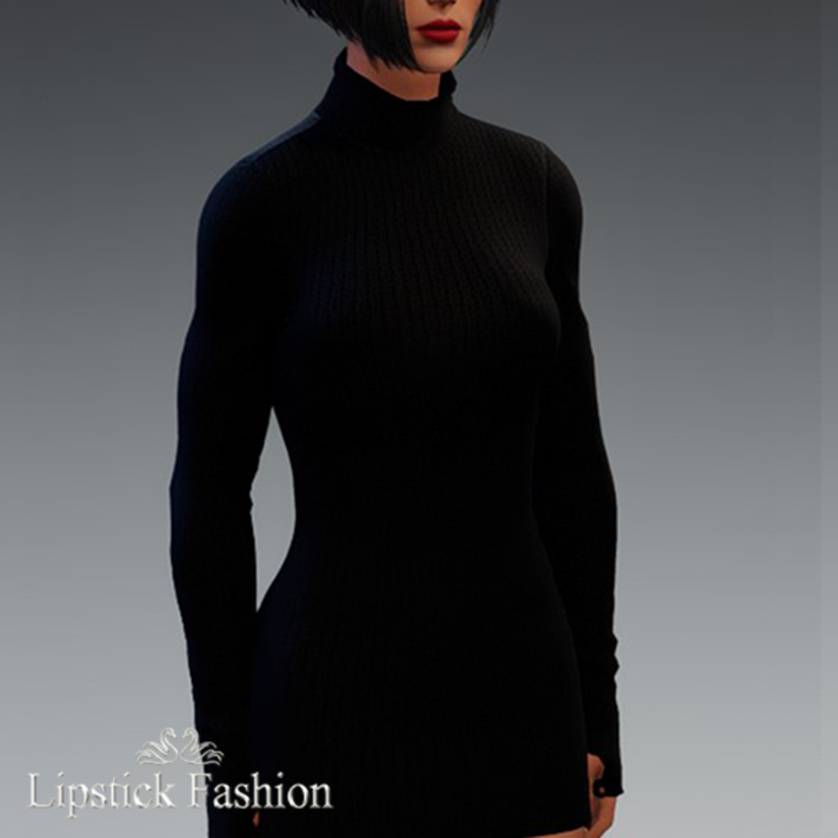 LENA KNIT DRESS BLACK