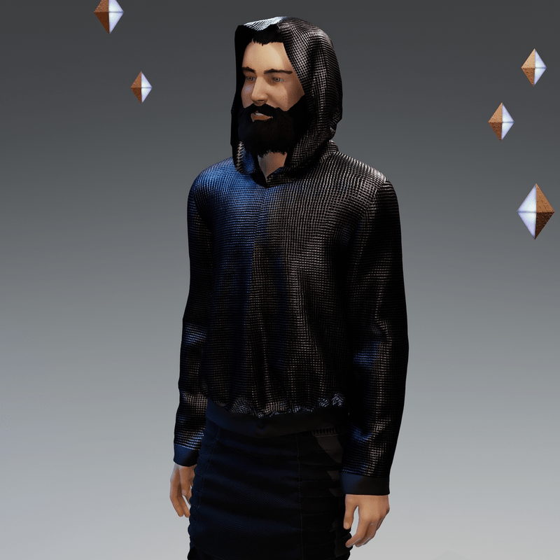 Mesh Fabric Hoodie - Unisex