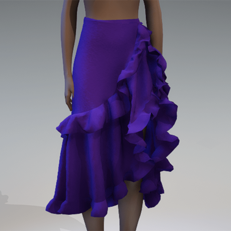 Violet ruffle skirt