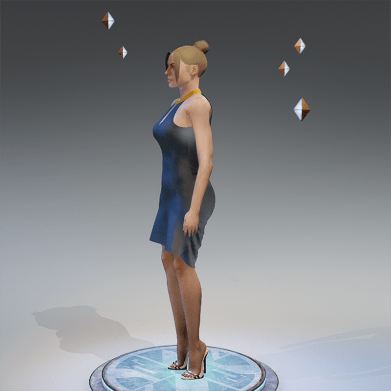 VA_Brenda Dress Fog and Orange Elf Avatar