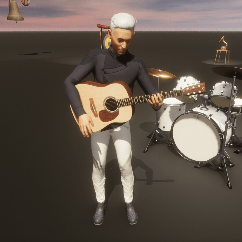 Guitar Animation, acoustic strumming