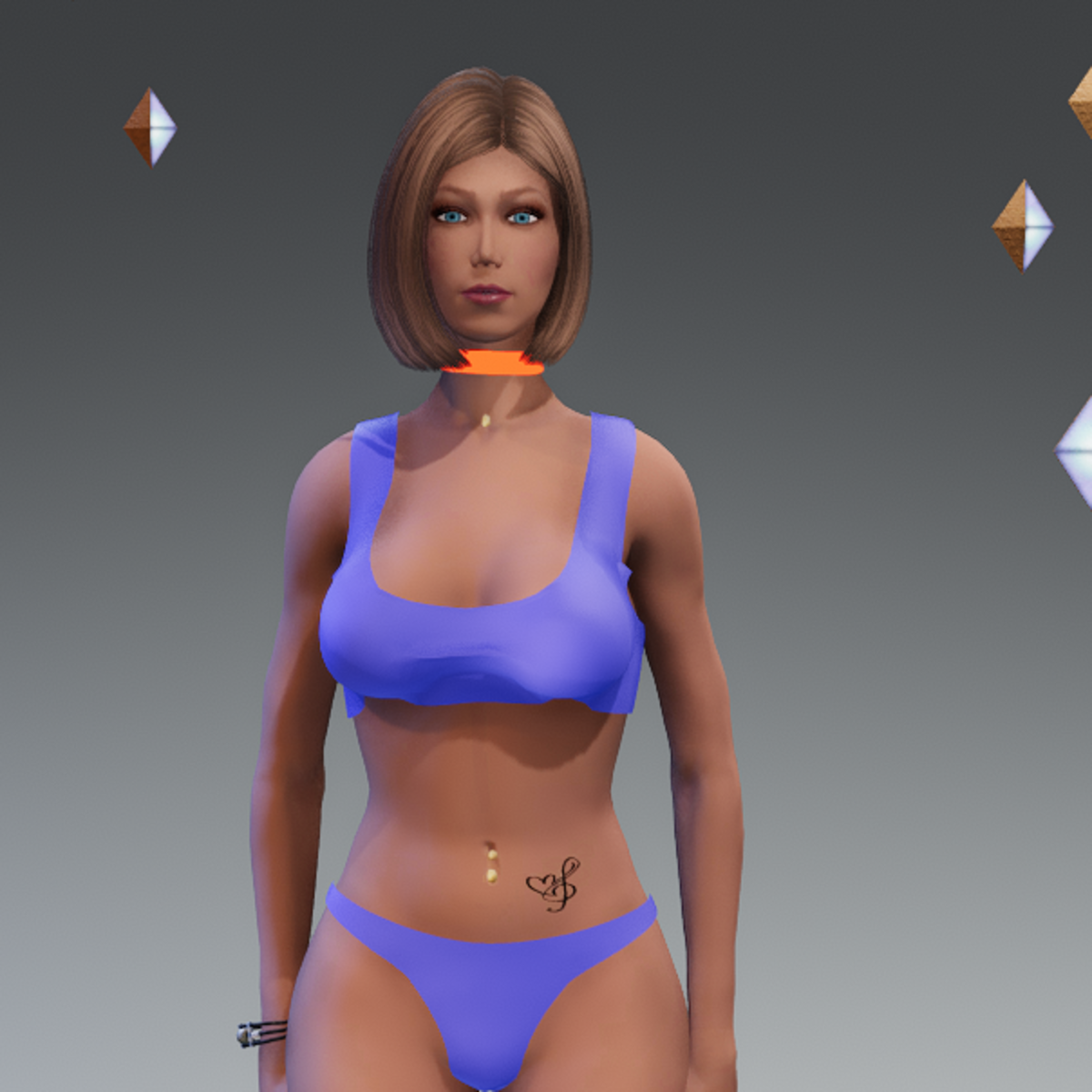 Emissive Rainbow Choker - Scrolling Up