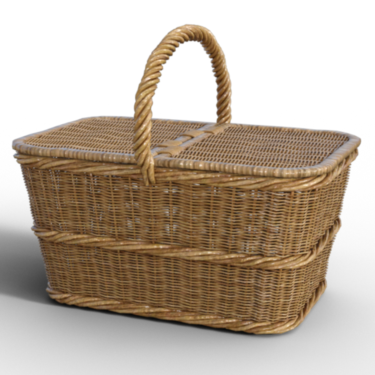 light brown wicker pinic