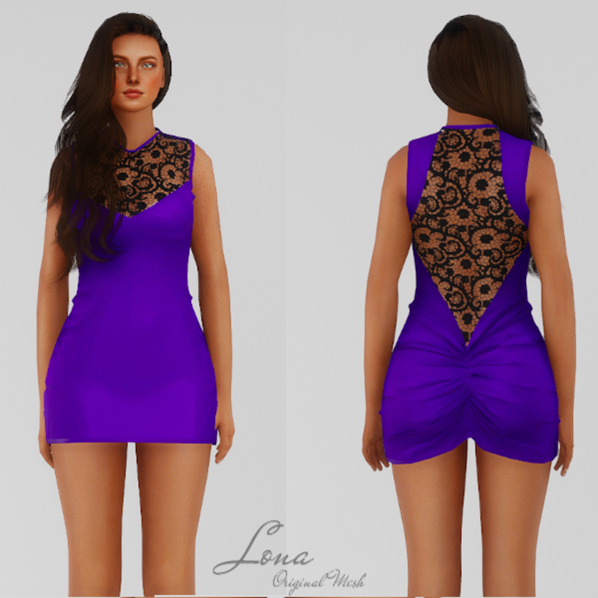 Spoil Me Lace Dress - Purple