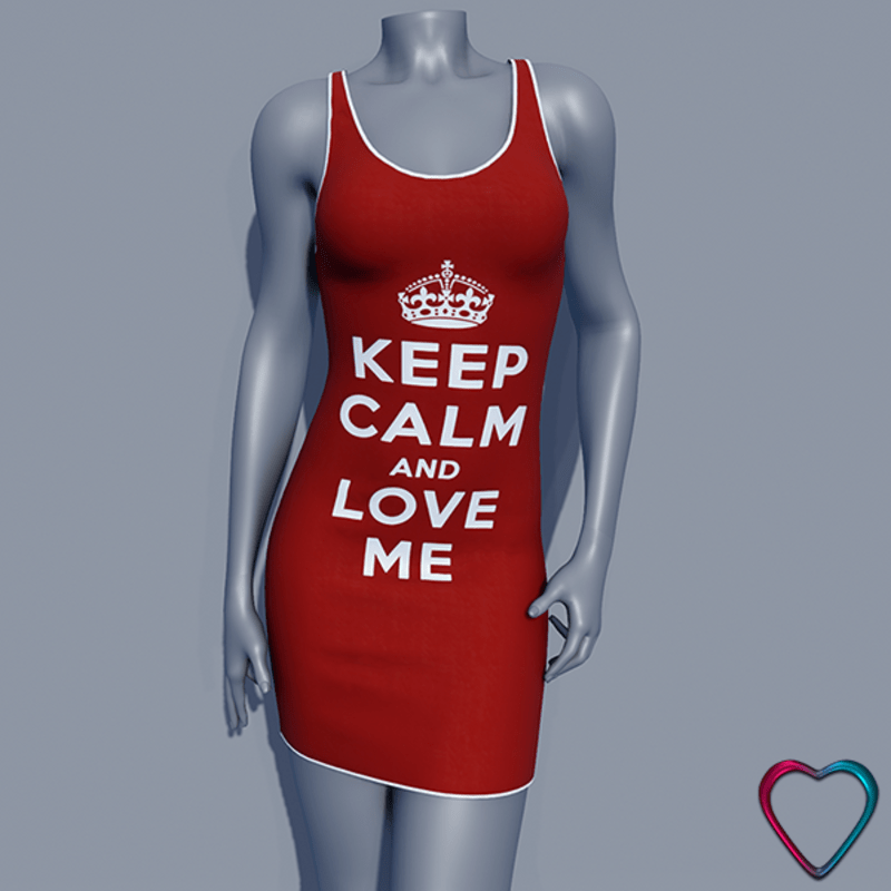 Keep Calm Dress - Love Me - Red