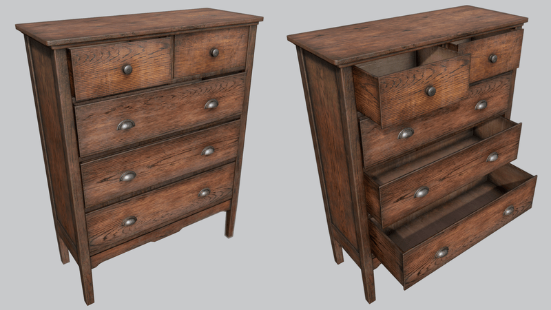 Old Wooden Dresser B