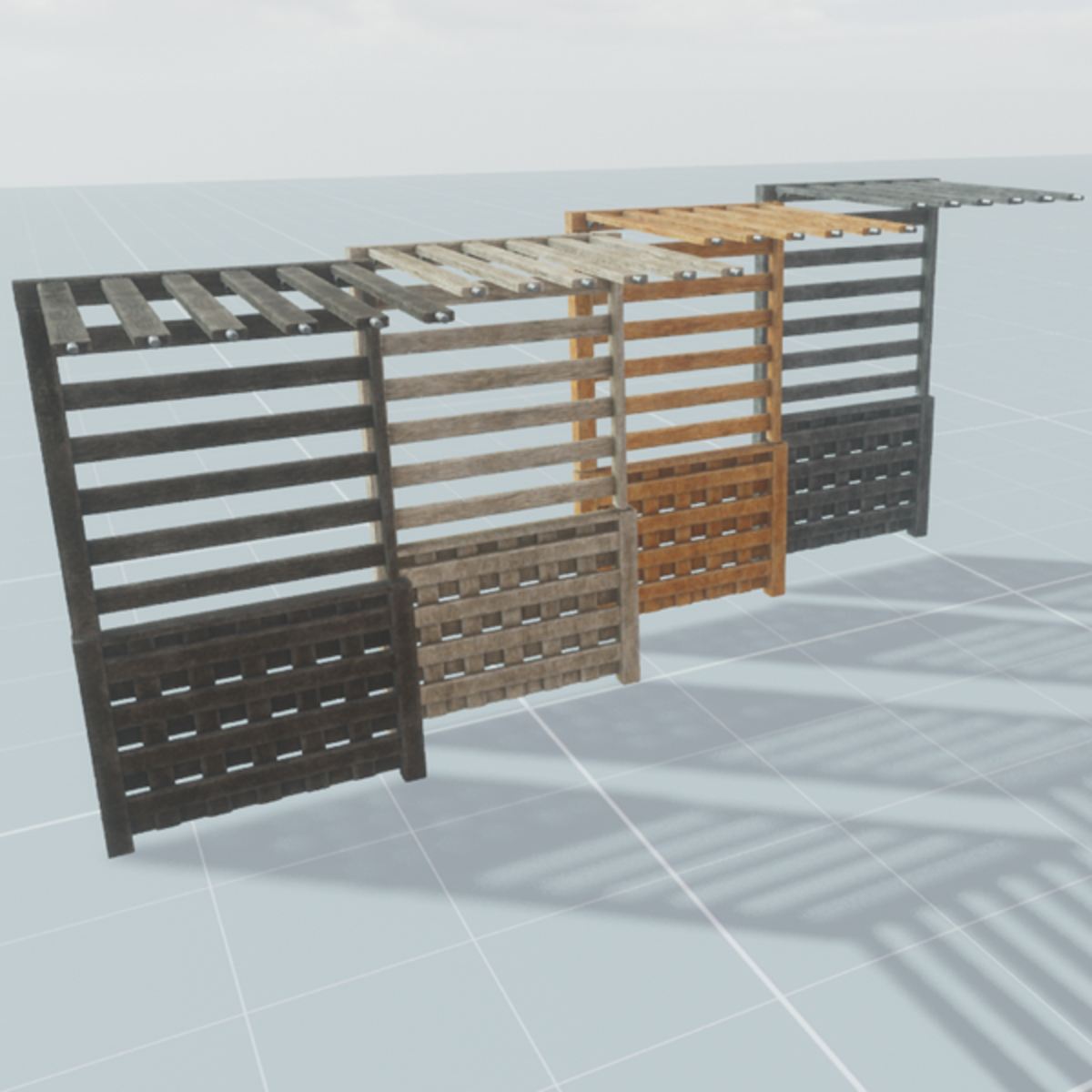 Wood AwningT Old Set