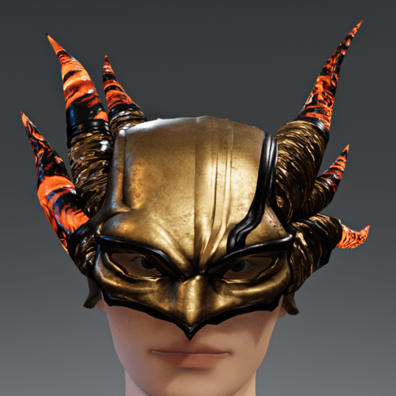 HELMET_ WITH SIX HORNS BRZ MALE_