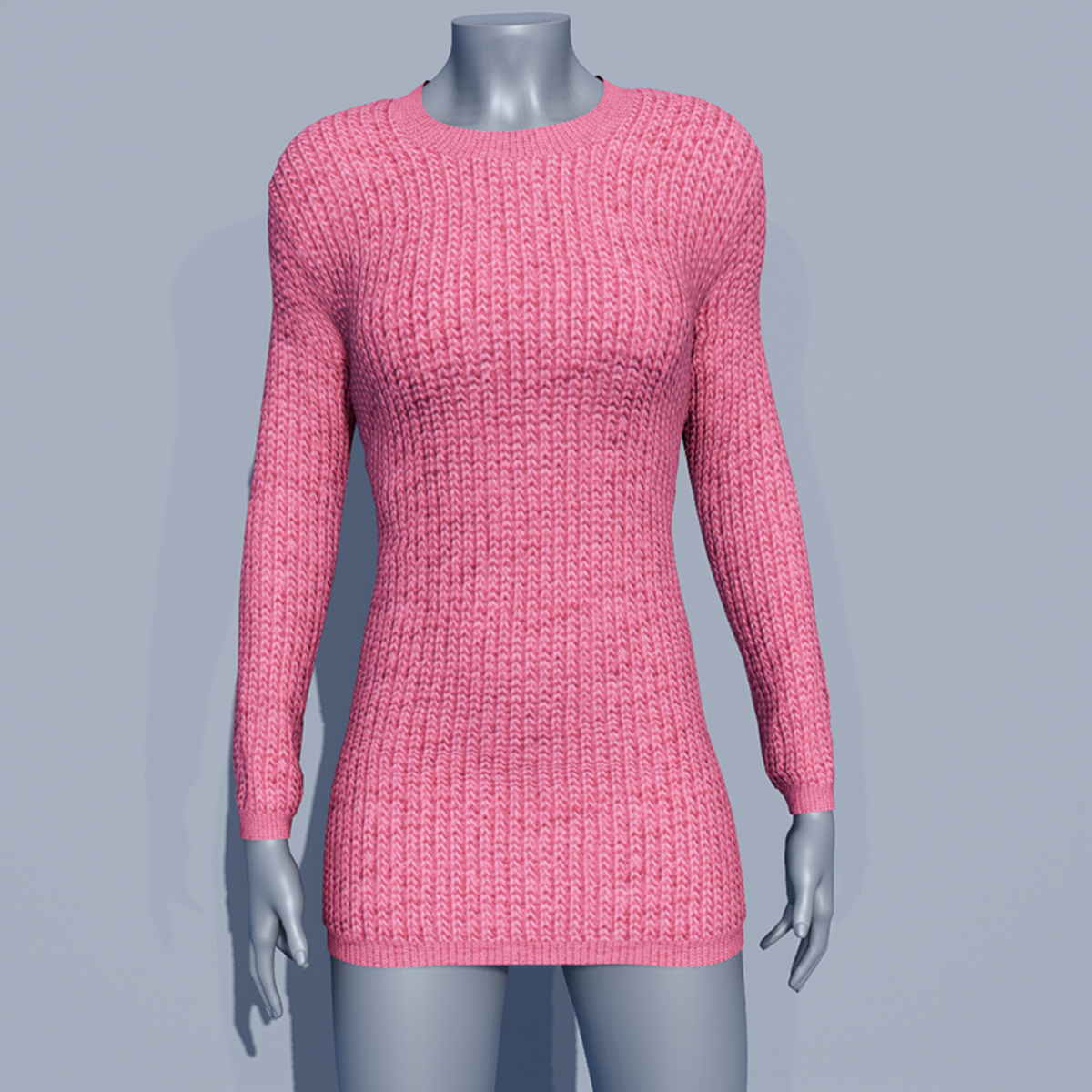 Winter Wool Sweater Pullover - Pink Fruit Dove