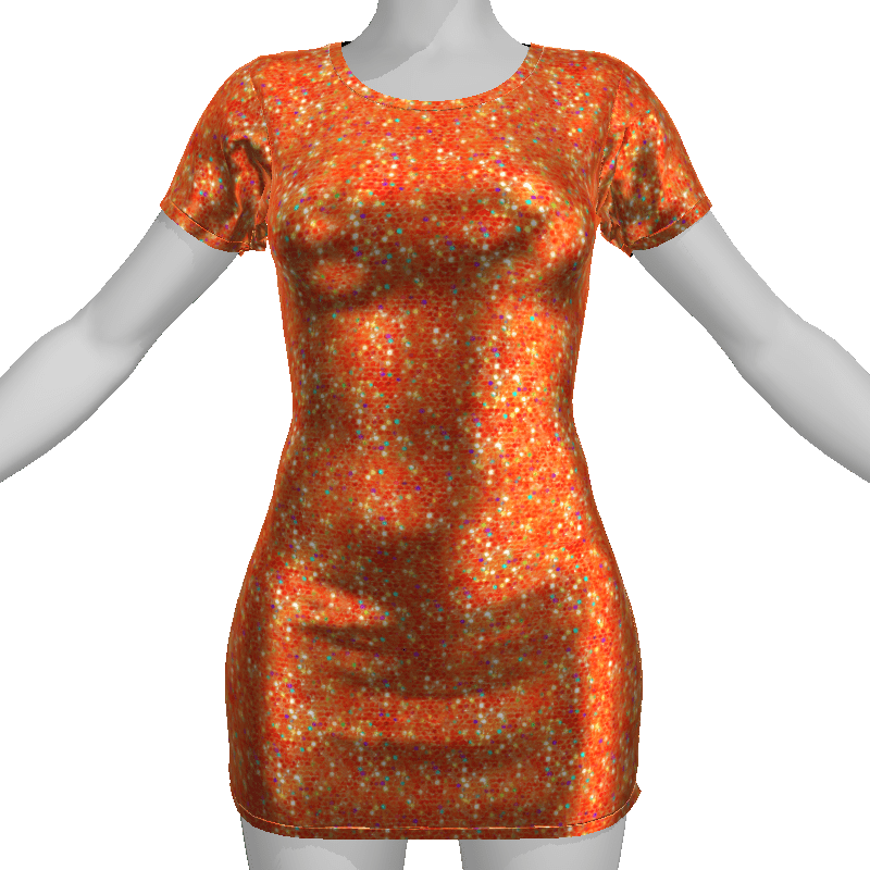 AV2 - Tight Mini Dress With Glowing Bling Animation