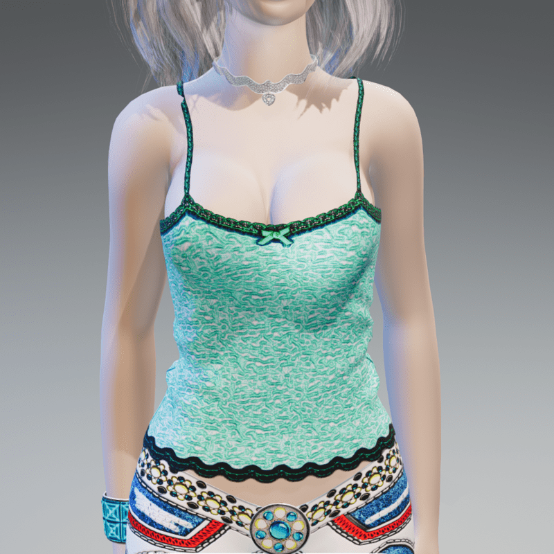 Vintage Dark-Water Long Tank-Top - Female