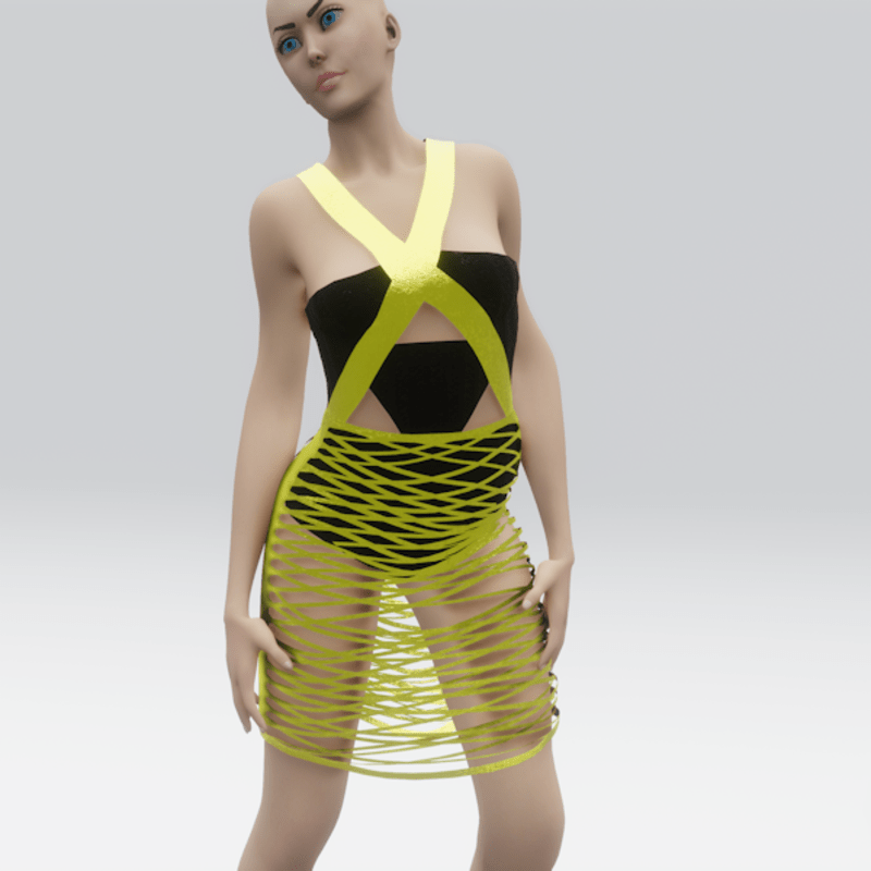 Strappy Dress Black And Gold(TM)