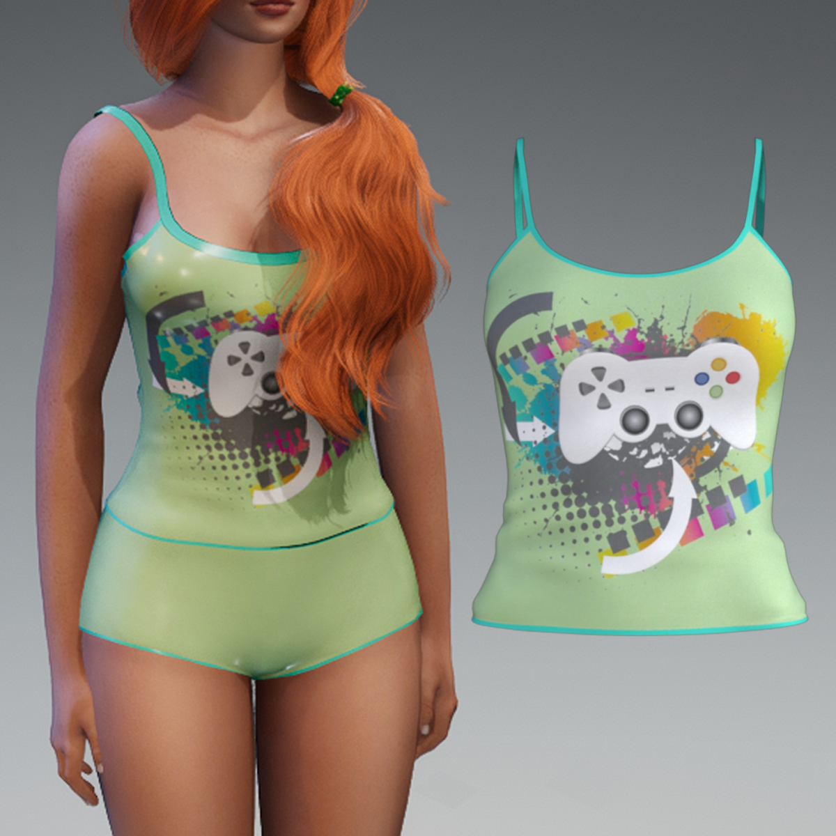 :::LYNX::: Game Girl Pjs - Top