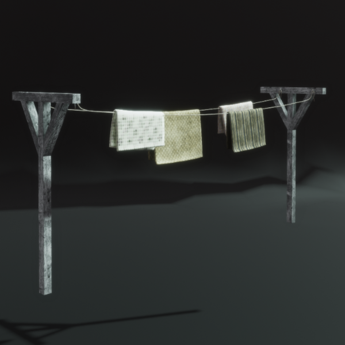 Clothesline with Blankets