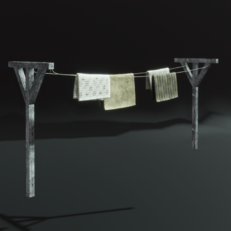 Clothesline with Blankets