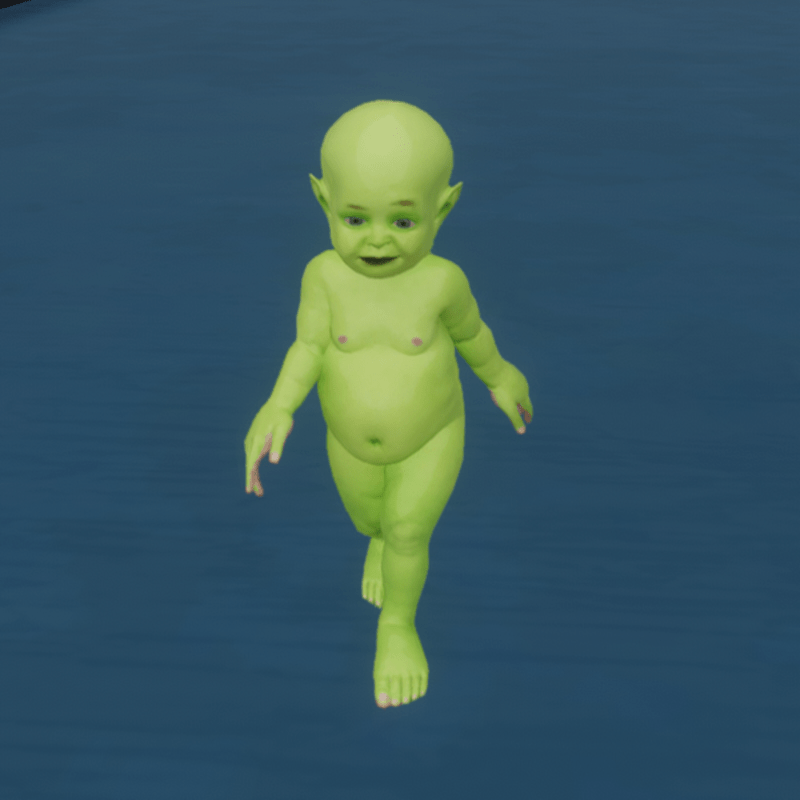 Cute Green Baby
