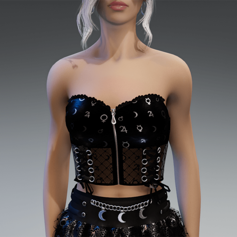 Top "Celly - Planet Goth" in Black